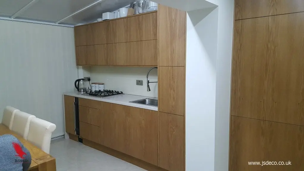 Modern style oak veneer kitchen furniture, Wakefield West Yorkshire