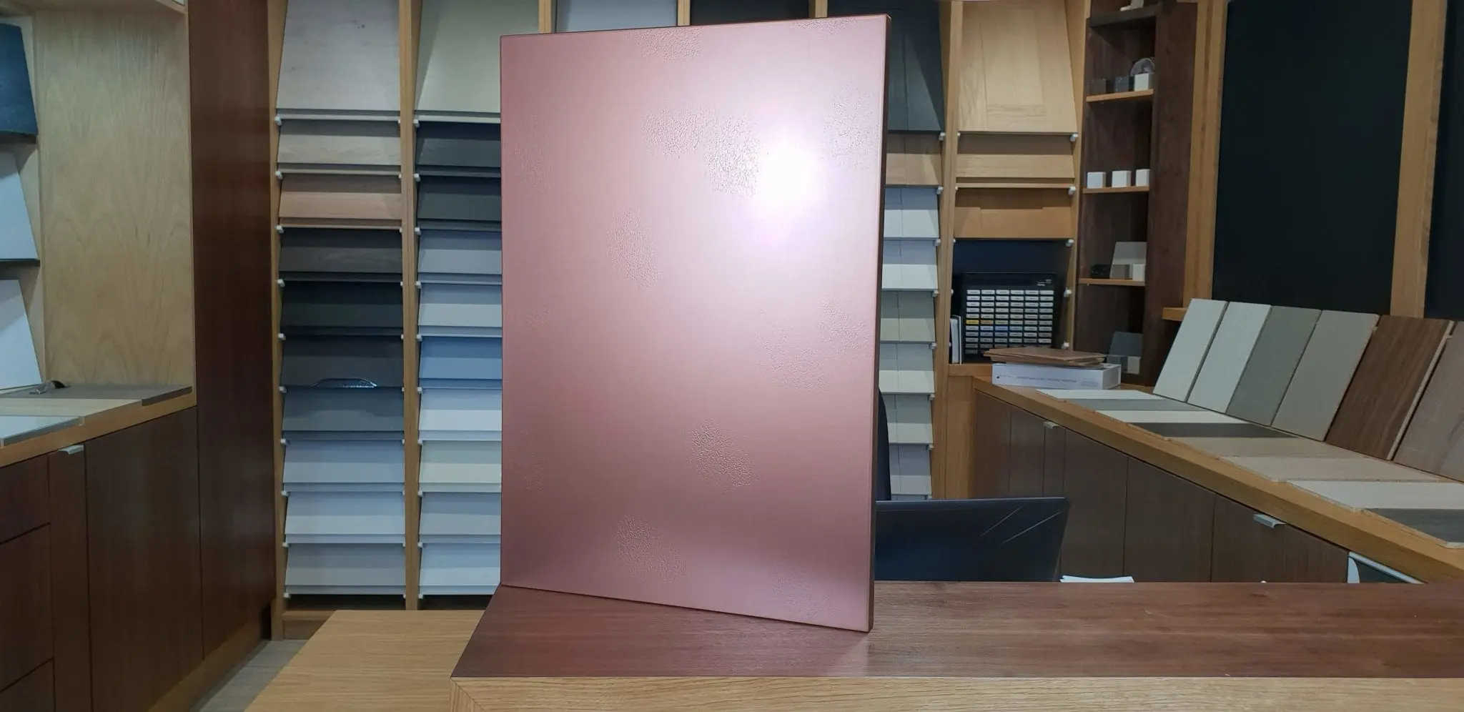 Copper coated premium kitchens Copper finish kitchen doors