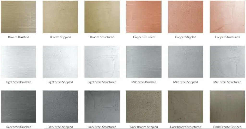 Colour range of metallic coated premium kitchens Colour range of metallic coated premium kitchens