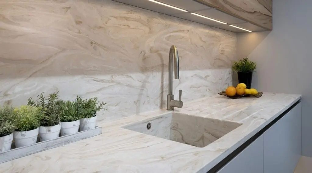 Corian solid surface samples for bespoke kitchen design