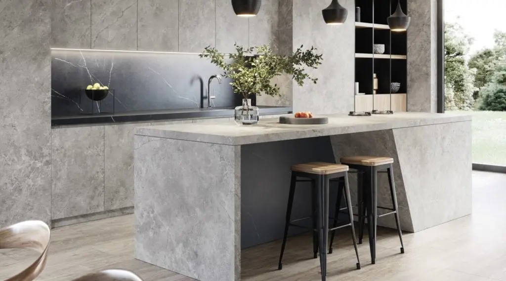 Xtone porcelain bespoke modern style kitchen with island
