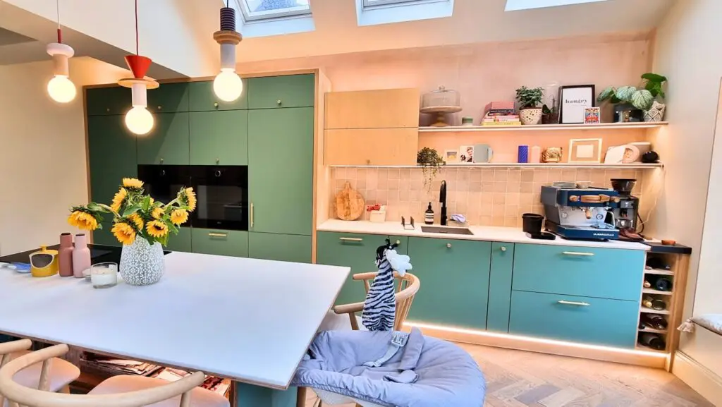 Fenix NTM green kitchen