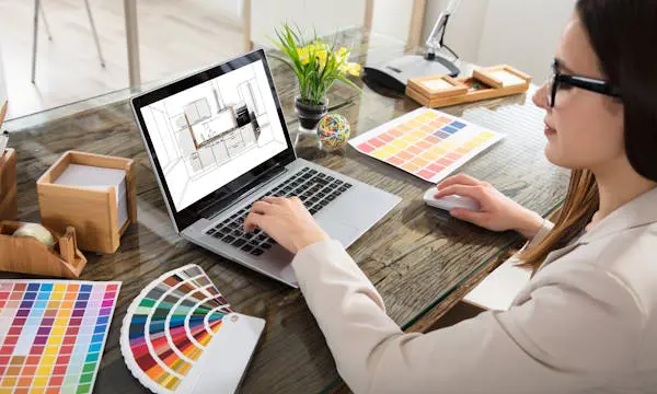 Interior designer collaborating on bespoke kitchen and furniture design with JS DECO, UK manufacturer based in Wakefield.