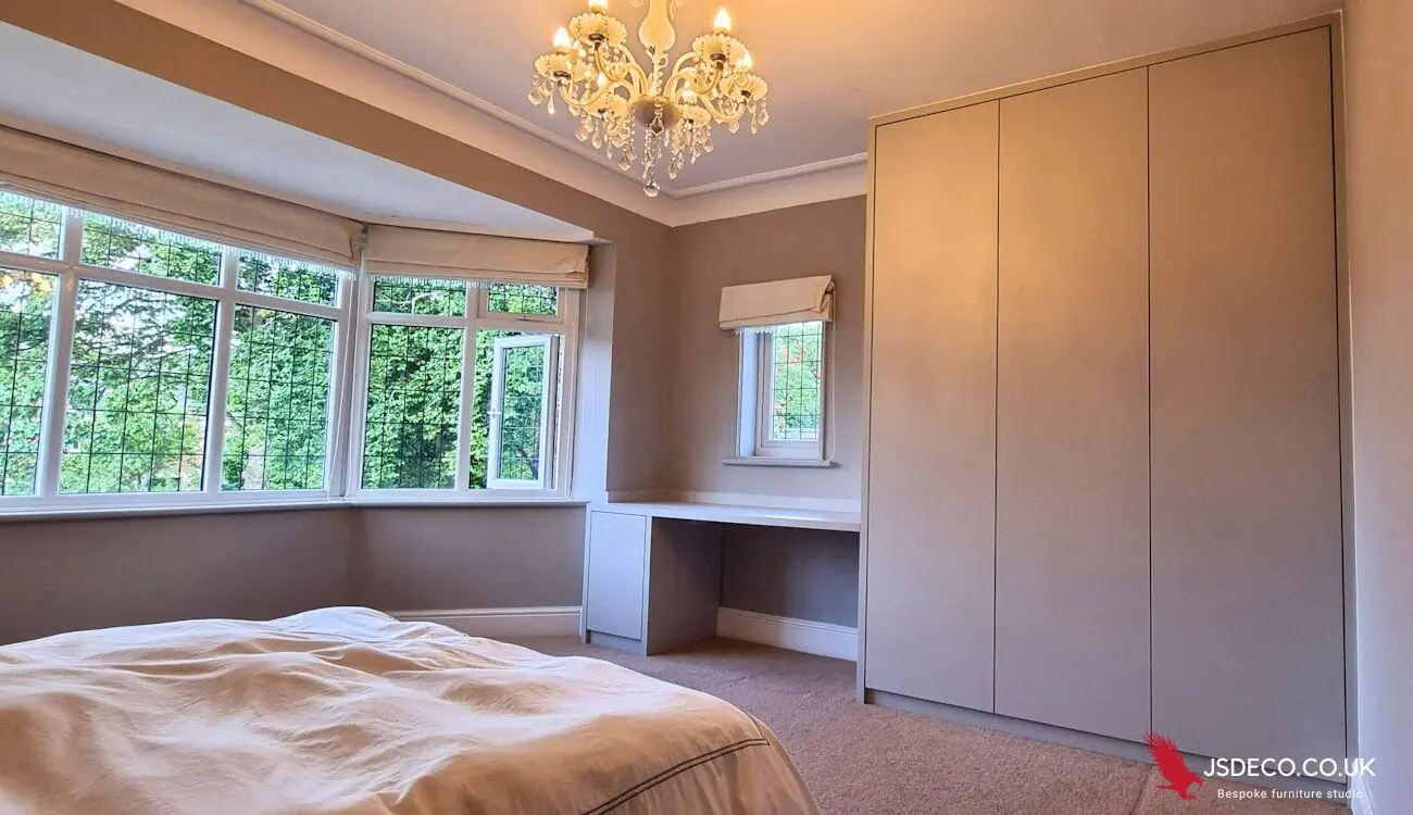 Modern style grey wardrobe