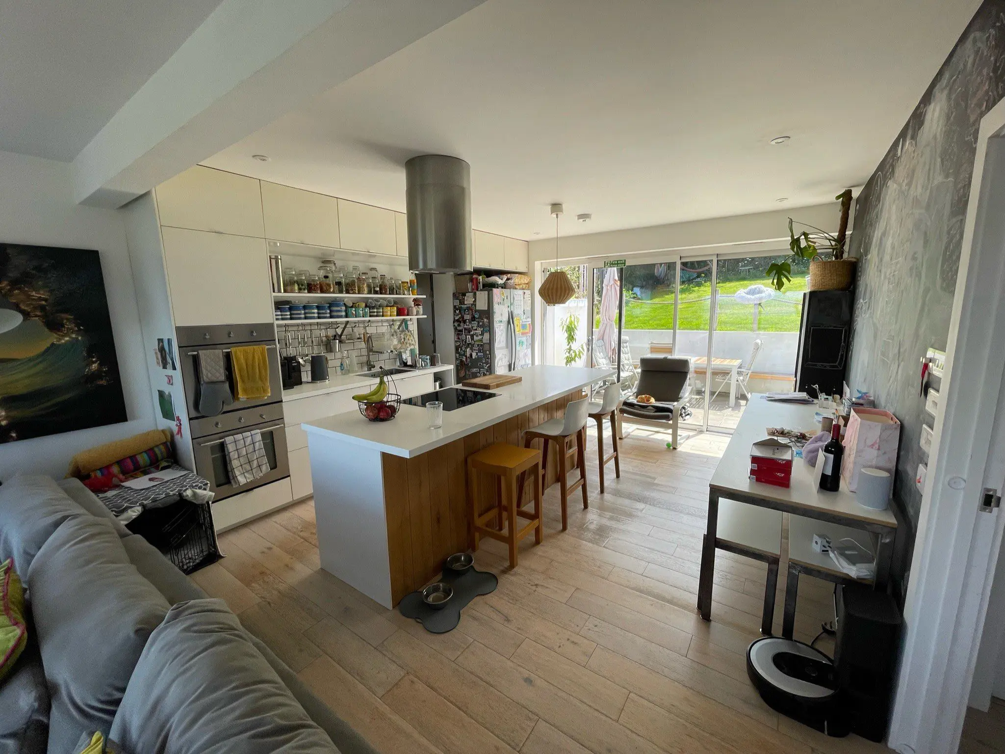 Kitchen before renovation Bristol showing existing island and layout prior to Scandinavian style transformation