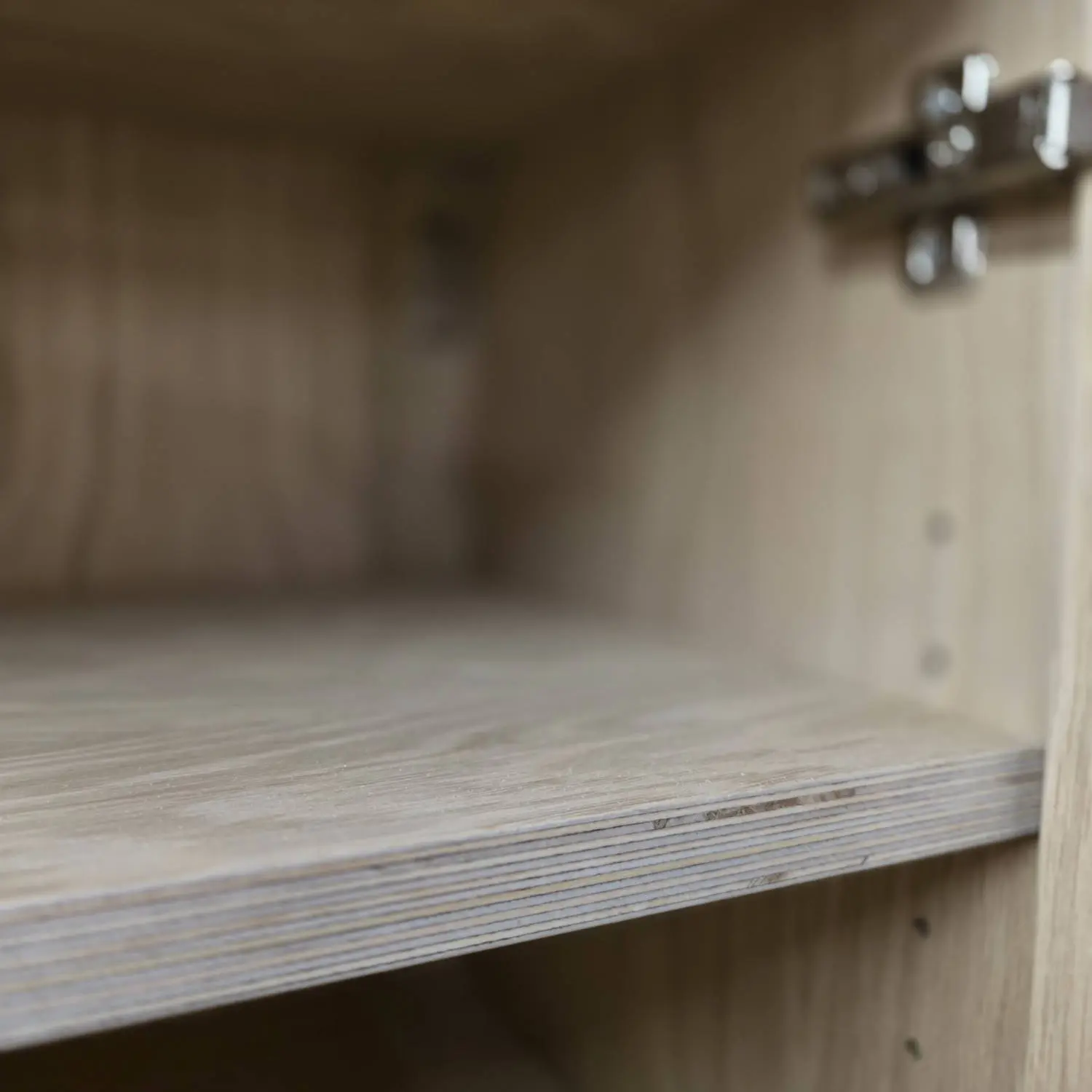 Image showing inside of the oak veneered kitchen cabinet