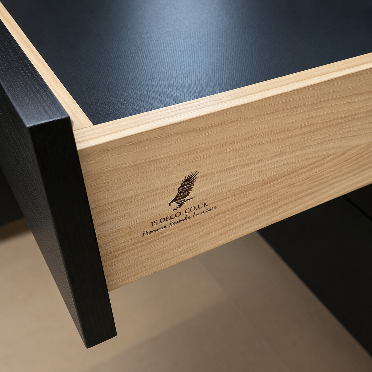 Bespoke solid oak drawer boxes