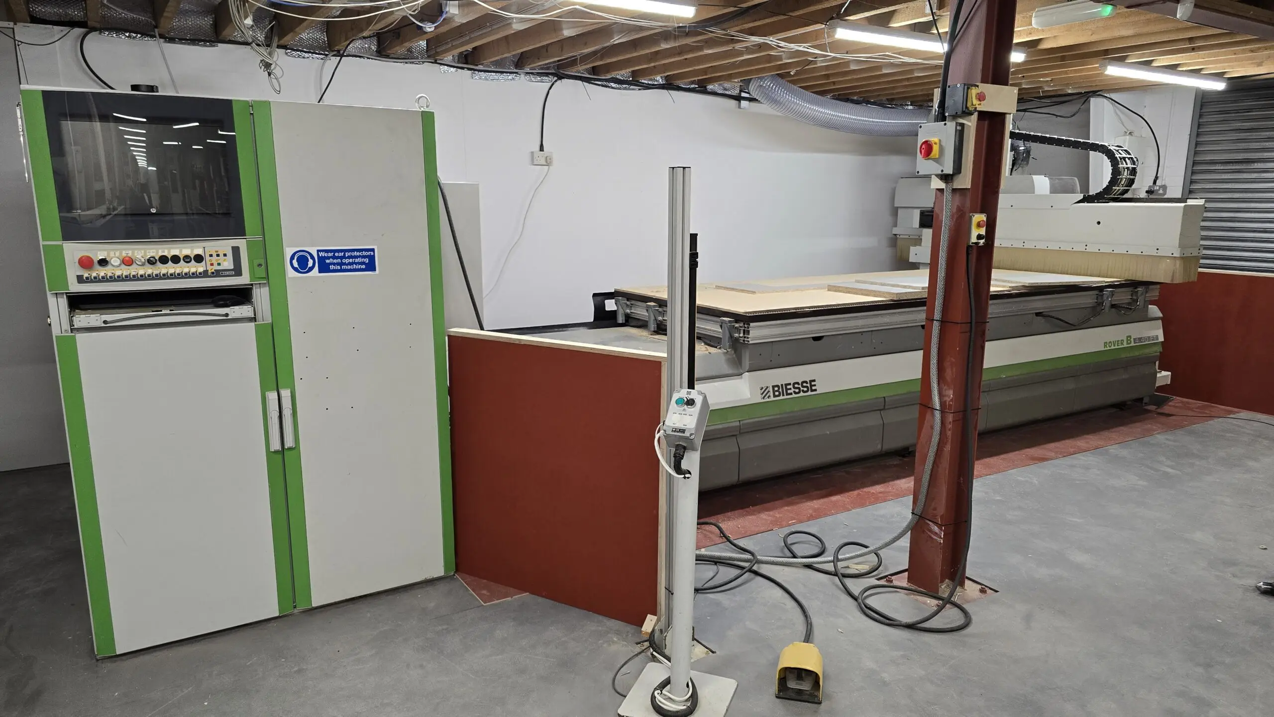 Biesse Rover B CNC equipment in the JS DECO workshop