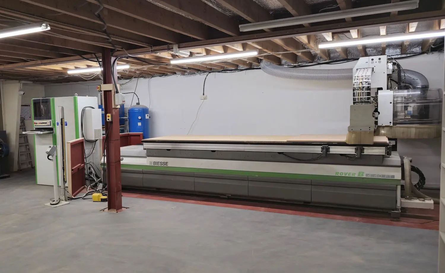 Biesse Rover B CNC machine inside JS DECO’s bespoke furniture workshop in Wakefield
