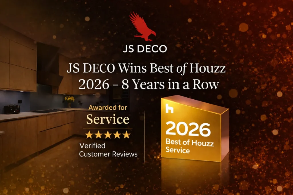 JS DECO Best of Houzz Service 2026 award, marking eight consecutive years