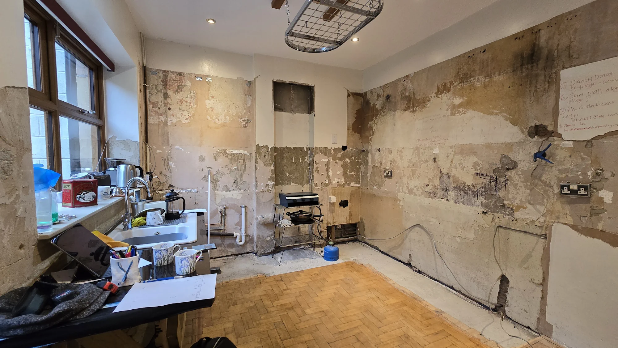 Empty kitchen before refurbishment in Matlock Empty kitchen space before refurbishment in Matlock Derbyshire home